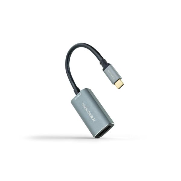 Conversor USB - C Macho - DisplayPort 8K Fêmea (Cinzento) - NANOCABLE