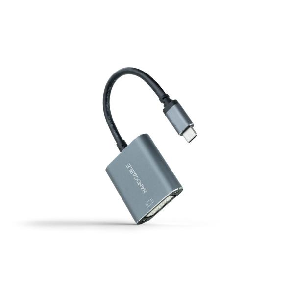 Conversor USB - C Macho - DVI - D Fêmea Cinzento (0.15m) - NANOCABLE