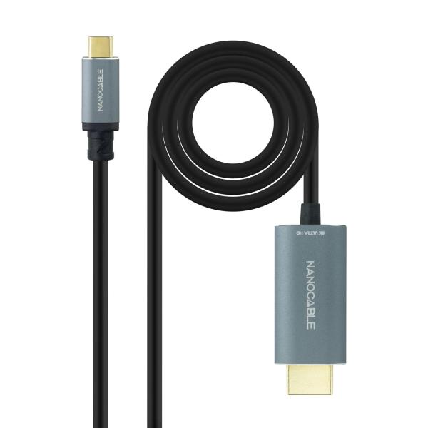 Cabo Conversor Nanocable USB - C > HDMI 2.1 8K@60HZ 1.8 M Preto