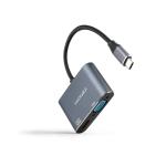 Conversor USB - C - HDMI + VGA Compatível c/ Thunderbolt 3 (Cinzento) - NANOCABLE