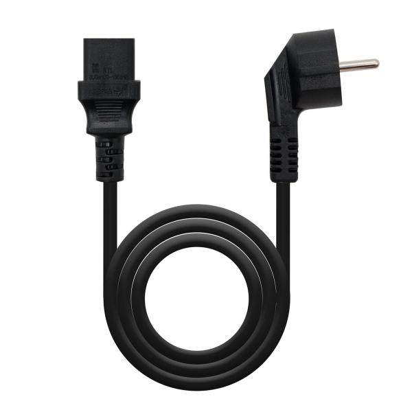 Cabo de Alimentação Nanocable CEE7/M - C13/F 2M Preto