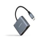 Adaptador USB - C - 2x HDMI + USB 2.0 + USB - C PD60W Compatível c/ Thunderbolt 3 (Cinzento) - NANOCABLE