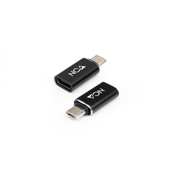 Adaptador USB - C Fêmea - Micro USB Fêmea (Preto) - NANOCABLE