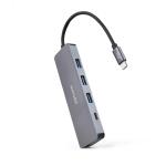 Hub USB - C 3.2 Gen 1 (3x USB + 1x USB - C) Cinzento - NANOCABLE
