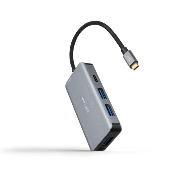 Adapatador Hub 5 - EM - 1 USB - C - (3 x USB - A 3.0 + USB - C + USB - C PD 100W) - NANOCABLE