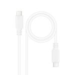 Cabo USB 2.0 3A Nanocable USB - C M/M 1 M Branco