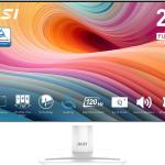Monitor MSI MP251W E2 24.5" FullHD IPS 120Hz 1ms 120h 1xVga 1xHdmi 1xDP Audio Branco