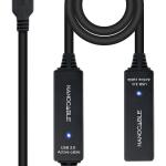 Cabo USB 3.0 Nanocable Extensão USB - A M/F 15 M Preto