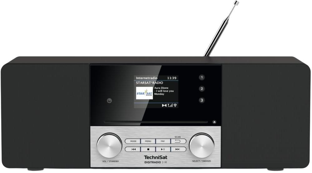 Rádio Digital Portátil DigitRadio 3 (Preto/Prateado) - TECHNISAT