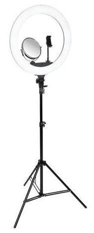 Pack Candeeiro LED c/ Espelho + Tripé Extensível (2 mts) p/ Estúdio Fotográfico