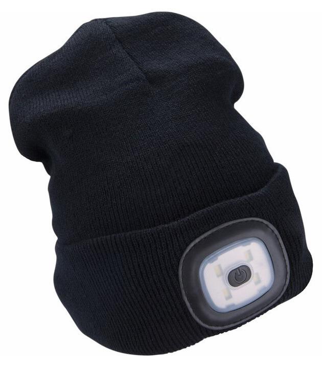 Gorro c/ Lanterna USB (Preto) - TRIZAND