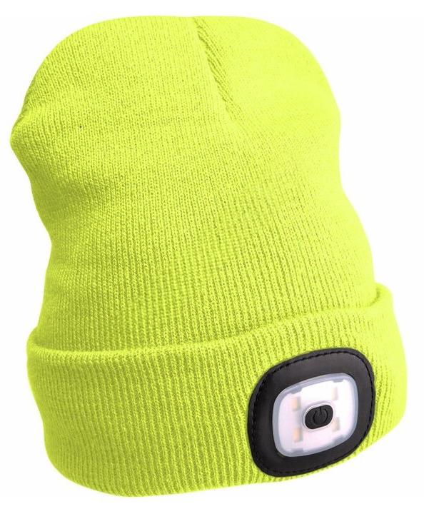 Gorro c/ Lanterna USB (Amarelo) - TRIZAND