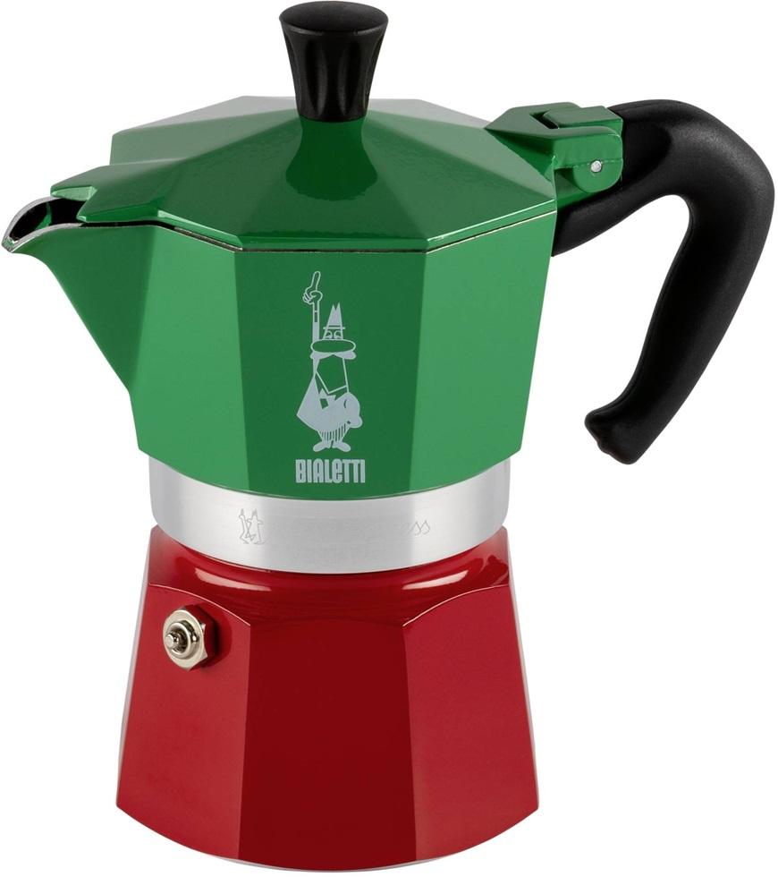 Cafeteira Italiana 0,13L (Verde/Vermelho) - BIALETTI