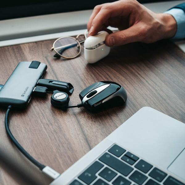 Rato Ótico Mini Travel Verbatim GO MINI TRAVEL Preto