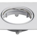 Aro Quadrado Ajustável em Branco p/ Lampadas MR16 - GU10