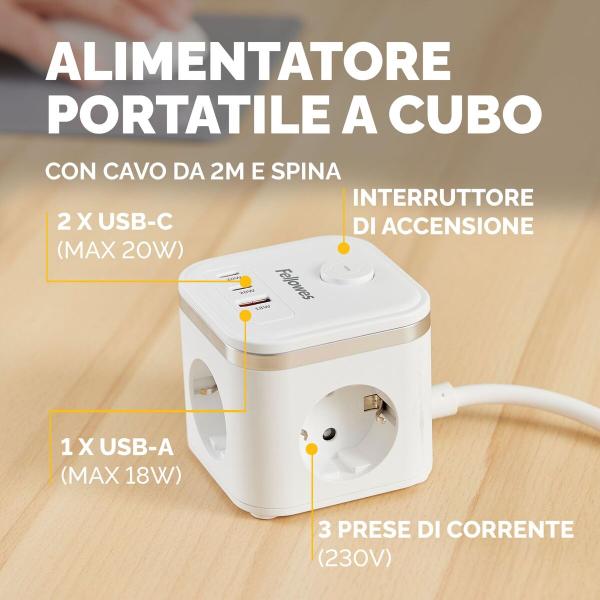 Entrelinha Fellowes 100137167 Preto (2 m)