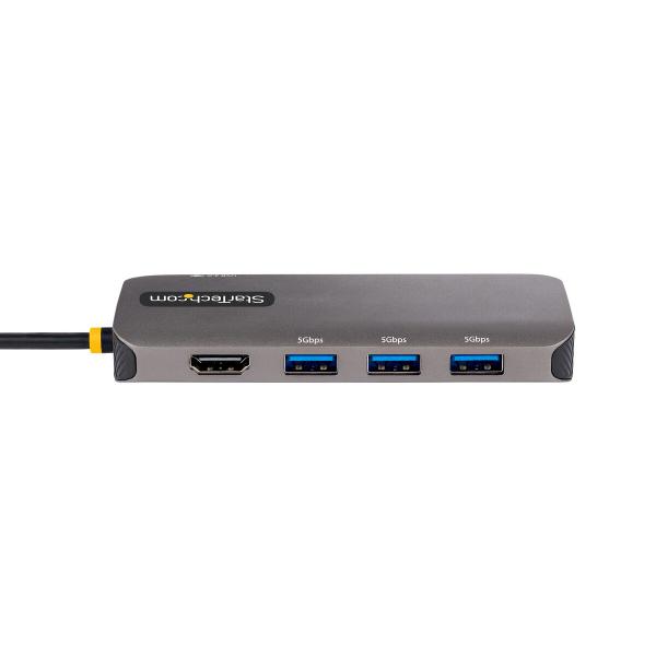 Hub USB Startech 127B-USBC-MULTIPORT Cinzento