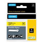 Fita Magnética Dymo Nylon Flexible IND Multicolor Preto/Amarelo
