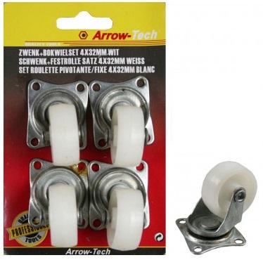 Pack 4x Rodas 4x 32mm (Branco)