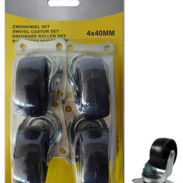 Pack 4x Rodas 4x 40mm (Preto)