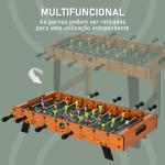 Mesa de matraquilhos com 22 jogadores incluídos 84,5x40x61,2 cm Cor Madeira e Preto