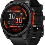 Smartwatch Fenix 8 47mm Amoled Silicone Cinzento Ardósia c/ Bracelete Preta em Silicone - GARMIN