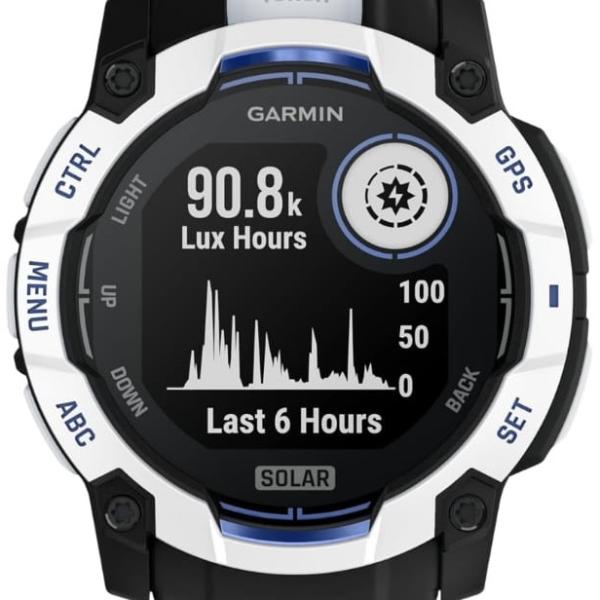 Smartwatch Instinct 3 Solar 50mm (Branco/Preto) - GARMIN