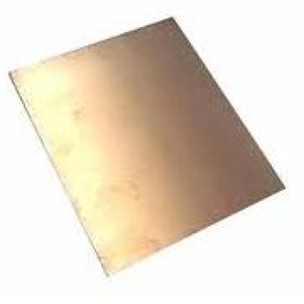 Placa Fibra Vidro Cobre 2 Faces 1,60mm (Aprox. 250 x 185 mm)