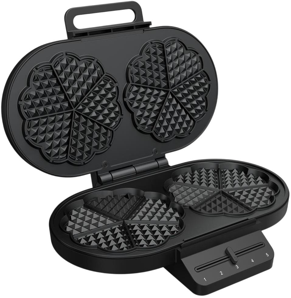 Máquina de Waffles Coração 1200W (Preto) - PRINCESS