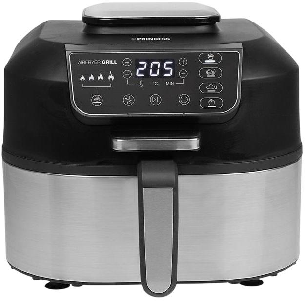 Fritadeira/Grelhador Air Fryer 5,6L 1760W (Preto/Prateado) - PRINCESS