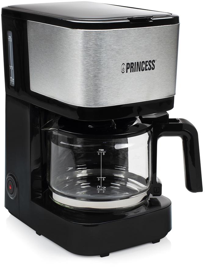 Máquina de Café de Filtro 600W 0,75L (Inox/ Preto) - PRINCESS