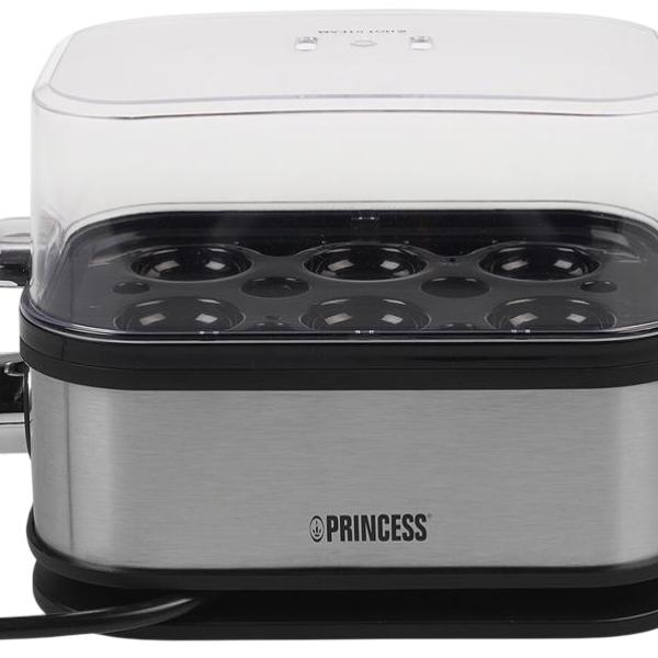 Cozedor de 6x Ovos 400W (Preto/Prateado) - PRINCESS