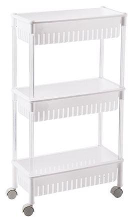 Estante/Rack Amovível 3 Níveis c/ Rodas (47 x 16,5 x 80cm)