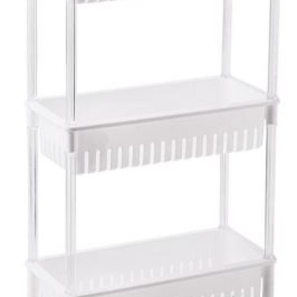 Estante/Rack Amovível 3 Níveis c/ Rodas (47 x 16,5 x 80cm)