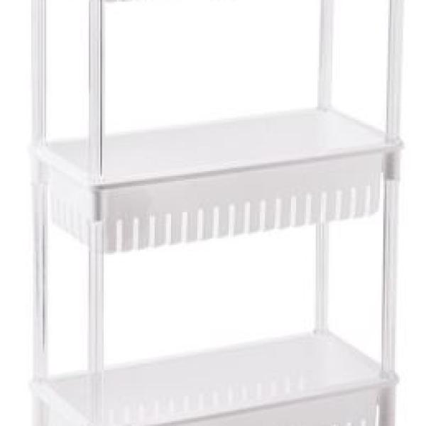 Estante/Rack Amovível 3 Níveis c/ Rodas (45 x 21 x 80cm)