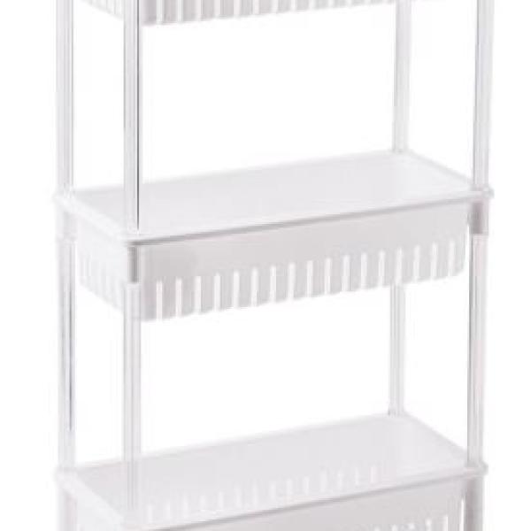 Estante/Rack Amovível 3 Níveis c/ Rodas (42 x 26 x 80cm)
