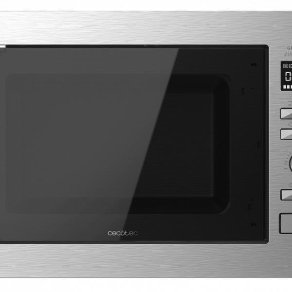 Microondas de Encastre GrandHeat 2590 Built - In Steel 900W 25L (Prateado) - CECOTEC