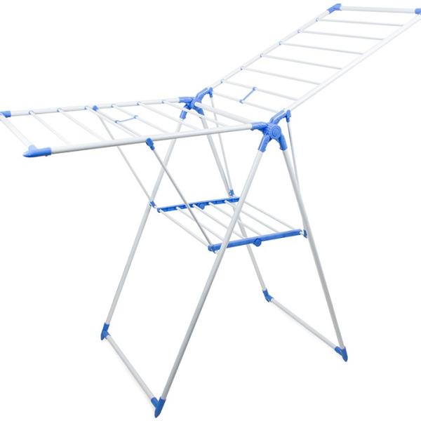 Estendal de Roupa Dobrável (Branco/Azul)