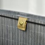 Cesto de Roupa de Bambu Capacidade de 55L Cesto para Roupa Suja com Tampa e Bolsa Amovível 38x38x57 cm Cinza
