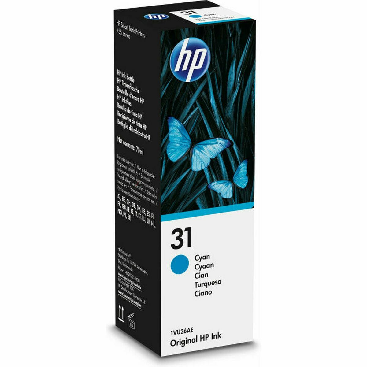 Tinta para Recarregar Cartuchos HP 1VU26AE 70 ml Ciano