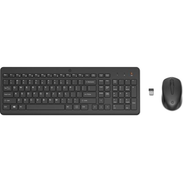 Teclado e Rato HP 2V9E6AA Preto Inglês Qwerty US