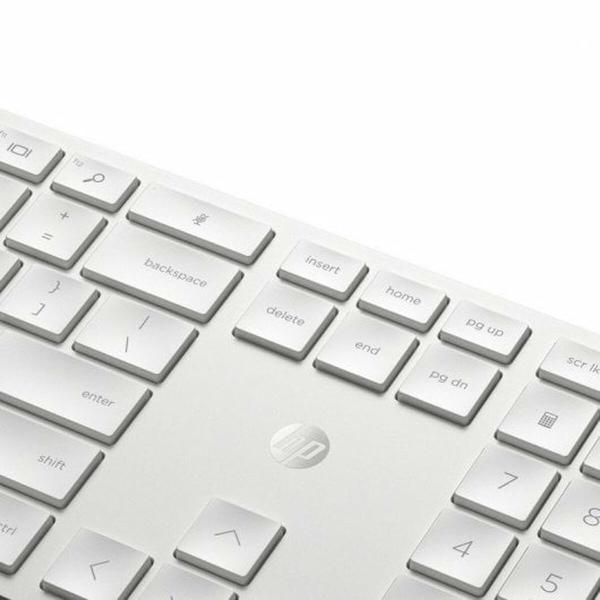 Teclado e Rato sem Fios HP 650 Branco Qwerty espanhol
