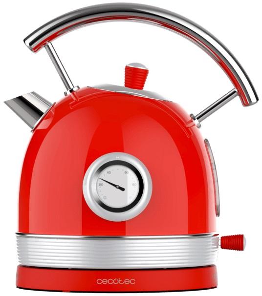 Chaleira Elétrica Thermosense 420 Vintage 1.8L 2200W (Vermelho) - CECOTEC
