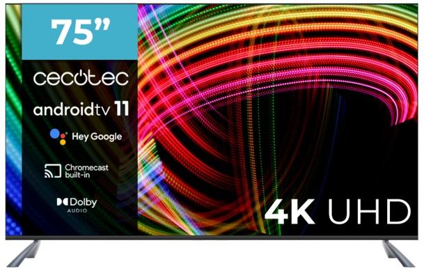 Smart TV A3 Series LED 75 ALU30075 4K Ultra HD (Preto) - CECOTEC