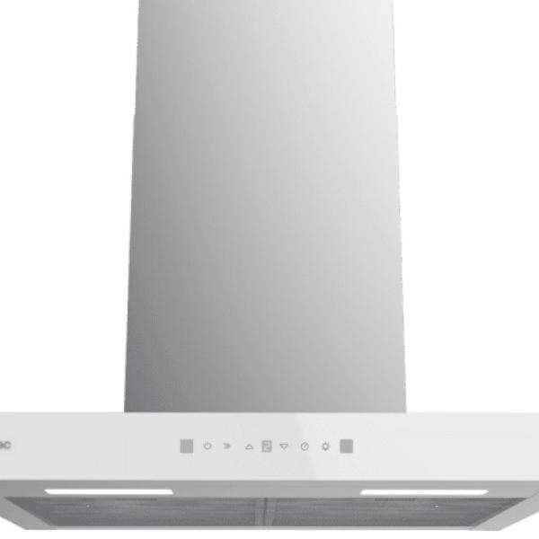 Exaustor Chaminé Bolero Flux TT 60cm 605500 550m3/h (Vidro Branco/Inox) - CECOTEC