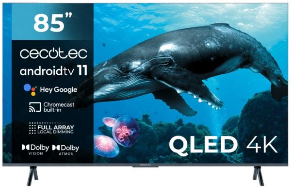 Smart TV QLED 85 V3+ Serie VQU30085+S 4K Ultra HD Android TV - CECOTEC