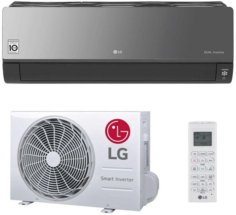Ar Condicionado AC - 09 - BK.NSJ + AC - 09 - BK.UA3 9000BTU Interior/Exterior (Preto) - LG
