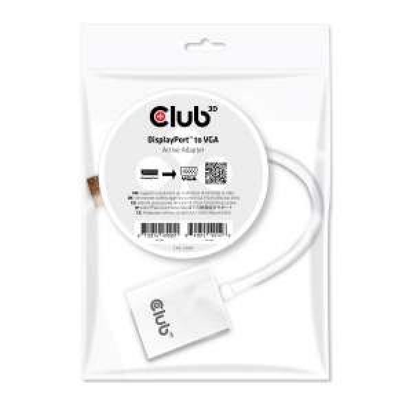 CLUB3D ACTIVE ADAPTER DP TO VGA WHITE
