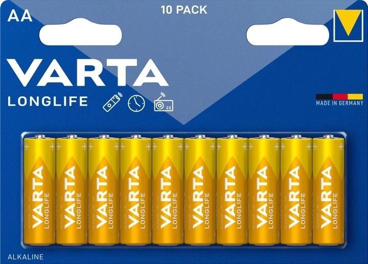 Blister 10x Pilhas Alcalinas LongLife LR6 AA 1,5V - VARTA
