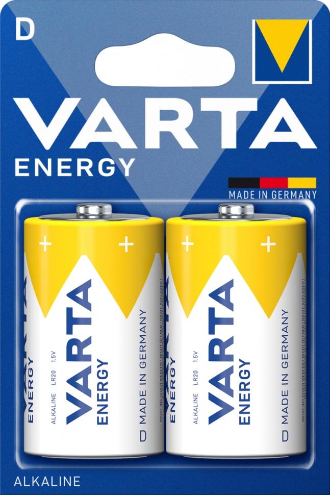 Blister 2x Pilhas Alcalina Energy D LR20 1,5V - VARTA